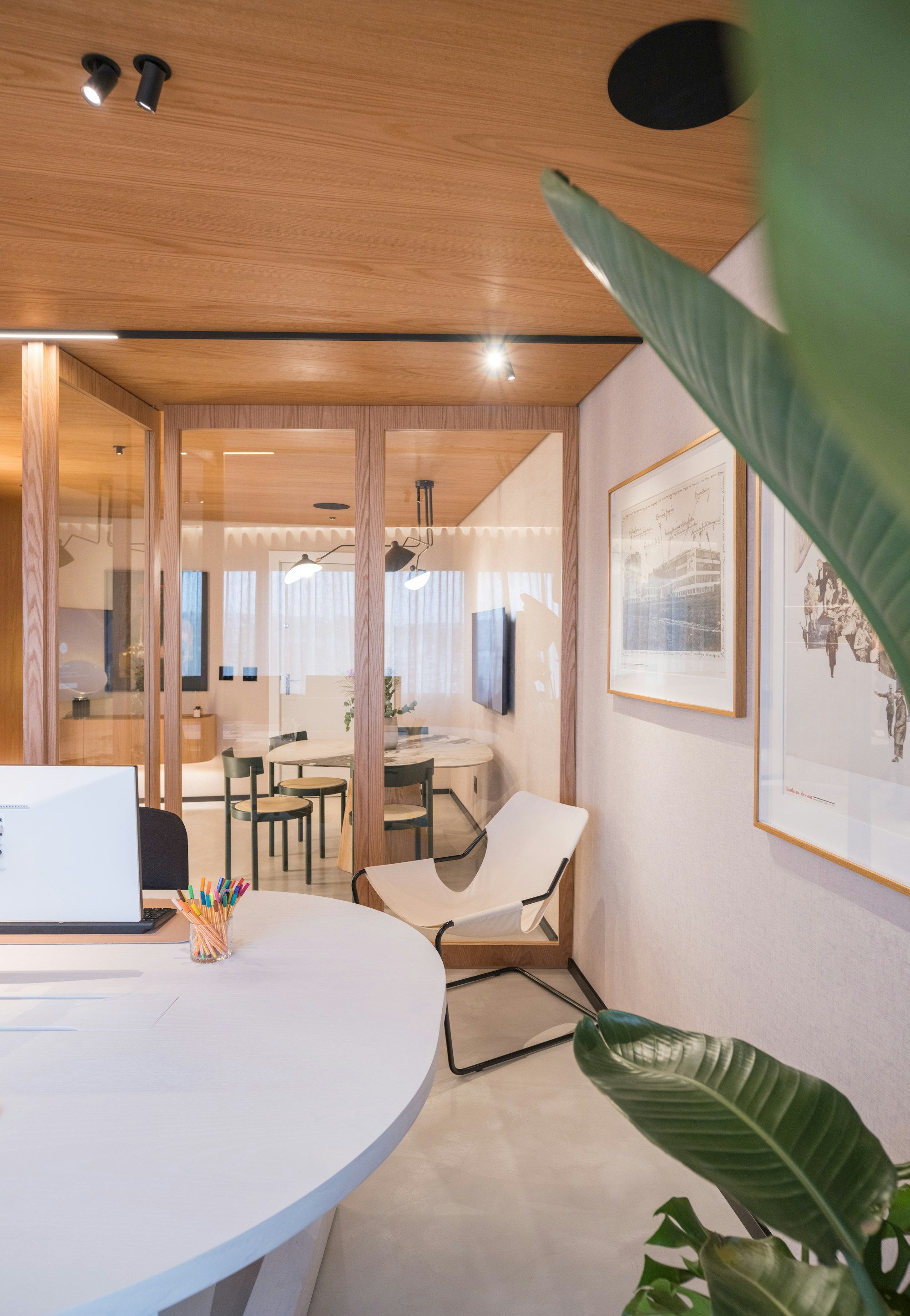 Illustrative coworking spaces interior